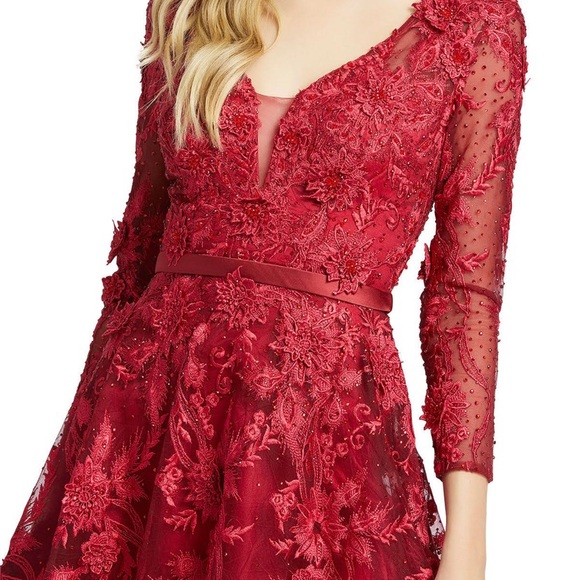 MAC DUGGAL RED DRESS - Picture 1 of 4